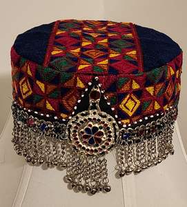New Design Vintage Ethnic Festival Party Wear <b>Women's</b> Tribal Character Casual Adult Afghani Headwear <b>Caps</b> Polyester/Cotton - Product Image 3