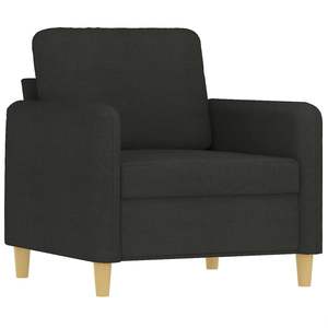 Fauteuil noir avec repose-pieds pour salon - Product Image 4