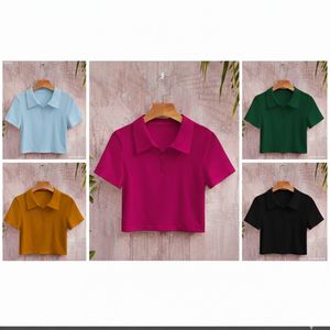 Women's <b>Crop</b> <b>Tops</b> Wholesale Custom Logo Print Plain Dyed Quick Dry Solid Crew Neck T-shirts OEM Manufacturer Bangladesh - Product Image 2