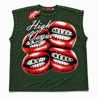 Débardeur Homme Oversize Vintage Streetwear 100% Coton Personnalisé à Manches Courtes Écologique Séchage Rapide