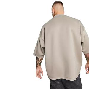 Men's Clothes Oversized T-shirt 100% Cotton Streetwear Hip Hop Blank Drop Shoulder Custom <b>Logo</b> Vintage T Shirts - Product Image 3