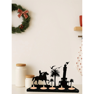 CIFbuy Set di Portacandele in Legno Rustico Moderno a Forma di Corna, Supporto per Candele in Legno Naturale per Decorazioni Natalizie, Pasquali e Festive, Disponibile per Ritiro - Product Image 2