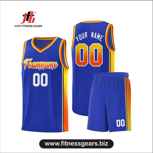 Conjunto de uniforme de baloncesto personalizado, dorado y morado, con cuello en V, malla transpirable para adultos, solo para fitness y baloncesto. - Product Image 4