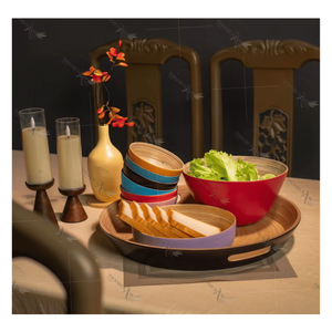 Vajilla y Platos de Bambú Ecológicos de Artesanía Vietnamita, Estilo Europeo, Redondos, para Fiestas y Cenas, Disponibles en Stock - Product Image 1