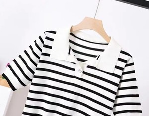 Nouvelles chemises Oxford tricotées élégantes et respirantes pour femmes, décontractées, unies, anti-plis, séchage rapide, polyester/coton 220g, manches courtes - Product Image 5