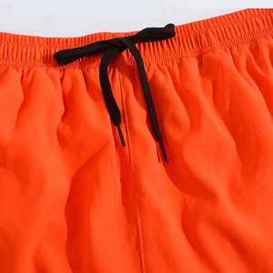 Men's Orange Solid Board Shorts Quick Dry Drawstring <b>Waist</b> Casual Swimwear - Product Image 4
