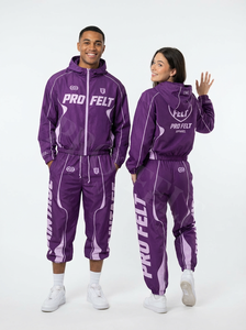 Ensemble de survêtement streetwear et sportswear pour homme, 2 pièces, respirant, imprimé, coupe confortable, veste zippée, pantalon de jogging, tissu polaire - Product Image 6