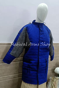 Armadura Medieval de Malla con Gambeson, Chaqueta Larga de Manga Larga con Acolchado de Algodón, para Disfraces de Reenactamiento - Product Image 2