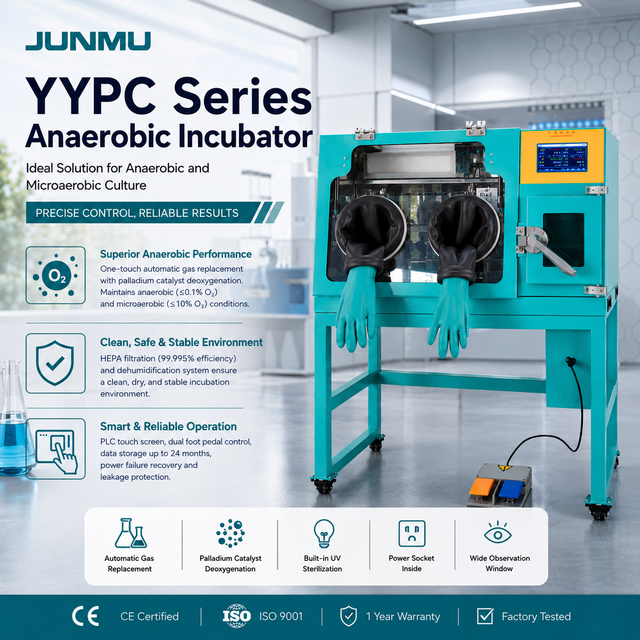 YYPC Fully Automatic Anaerobic Chamber ≤0.1% O2, Triple Oxygen Removal for Microbial Culture/Biomedical/Environmental Research