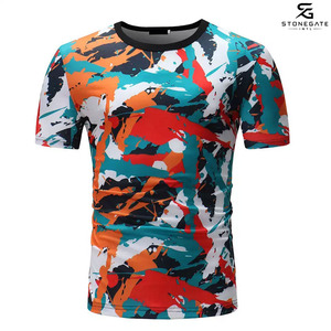 Camiseta Deportiva Sublimada Personalizada para Hombre, Manga Corta, Estilo Fitness, Tejido Elástico, Suave, Transpirable, de Secado Rápido, Ropa Deportiva Activa 2026 - Product Image 1