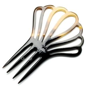 Accessoires pour cheveux en corne de buffle polie faits à la main : Fourchettes à cheveux, bâtonnets, barrettes, pinces pour bijoux et coiffure Matiss - Product Image 2