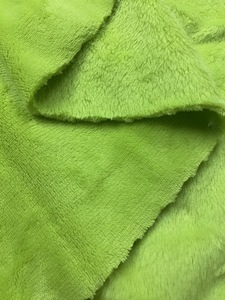 Green Flannel <b>Fabric</b> 100% <b>Polyester</b> Medium Weight Home Textile Towel Plain Japan Style - Product Image 3