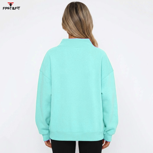 Sweat-shirt tricoté pour femme à prix raisonnable, style streetwear décontracté, coupe épaules tombantes, respirant et écologique, avec motif sur le devant - Product Image 6
