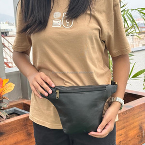 กระเป๋าคาดเอวหนังแท้ทำด้วยมือทำจากหนังแท้สำหรับเดินทางกระเป๋าคาดเอวปรับสายได้คุณภาพระดับพรีเมียมสำหรับทุกเพศ - Product Image 2