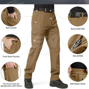 Vêtements de randonnée légers pour l'extérieur avec matière flexible, coupe confortable, pantalon softshell pour homme, pantalon softshell - Product Image 4