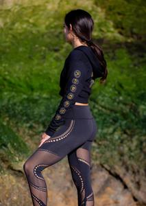 Sweat à capuche court zippé - Noir 100% Coton Écologique Anti-rétrécissement Hiver Brodé ODM - Product Image 3