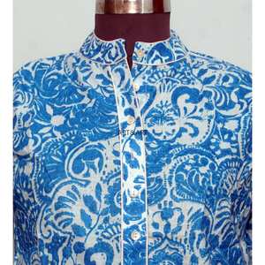 Blusa de Algodón de Manga Corta con Estampado Floral Casual Vintage para Mujer, con Cierre de Botones, Ecológica y de Secado Rápido - Product Image 3