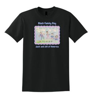 T-shirt Jack and Jill Black Family Day 2025 pour hommes et femmes, assorti pour réunion de famille, décontracté, confortable, en coton, vêtements pour événements - Product Image 1