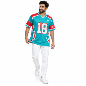Camiseta Informal de Manga Corta para Fanáticos del Fútbol Americano, Ropa Deportiva Personalizada para Fanáticos, Ropa para el Día del Partido, 100% Poliéster de Secado Rápido - Product Image 2