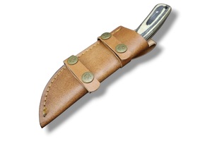Couteau de Bushcraft artisanal en acier à haute teneur en carbone avec manche en bois Pakka et étui en cuir, vente en gros OEM, couteau à lame fixe pour l'extérieur - Product Image 5