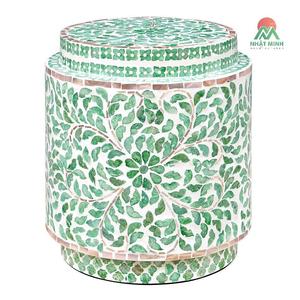 Decoración cilíndrica llamativa, lujosa, con acabado perlado e incrustaciones de cuentas; ideal para hogares, hoteles, salas de estar, mesas de centro. - Product Image 1