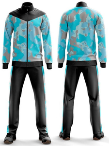 Chándal Deportivo Personalizado con Sublimación, Transpirable, Impermeable, de Malla de Poliéster Elástica en Cuatro Direcciones, para Hombre, con Cierre en la Espalda y el Cuello - Product Image 4
