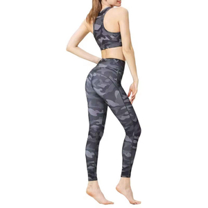 Conjunto de Yoga para Mujer, el Más Vendido, Nuevo Estilo, Material de Nailon y Elastano Transpirable y Duradero, Diseño Sólido para Ropa Deportiva - Product Image 2