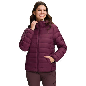 Women's Puffer Jacket - Hooded Lightweight Warm Quilted Winter Coat Slim Fit <b>Padded</b> Parka for Outdoor Casual - Custom Logo - Product Image 1
