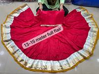Tenue ethnique indienne pour femmes, Lehenga Choli en coton, chemisier à manches longues, Ghagra plissé, tenue de fête