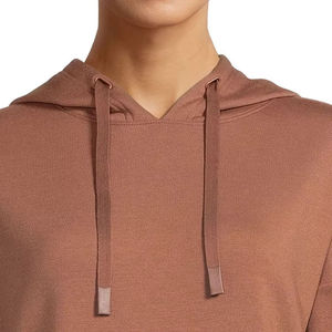 Customized High Quality Custom Top Quality Solid Hoodie <b>Women</b> Cotton <b>Fleece</b> Regular fit Pullover <b>Women</b> Hoodies Unlined Printed - Product Image 6