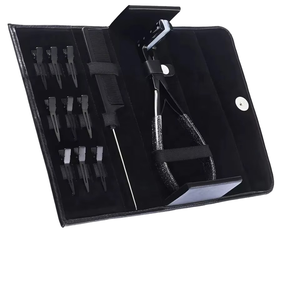 High Quality Surgical Grade Stainless Steel <b>Tape</b>-in Press Hair Extension Pliers Sectioning Clips Private Label Commercial Use - Product Image 5