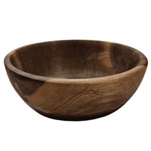 Bol de service rond en bois d'acacia de qualité supérieure, fait main, écologique, poli, design élégant - Product Image 1