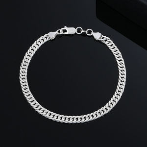 Pulsera de Cadena de Plata para Hombre, Joyería de Moda, Precio al por Mayor - Product Image 3