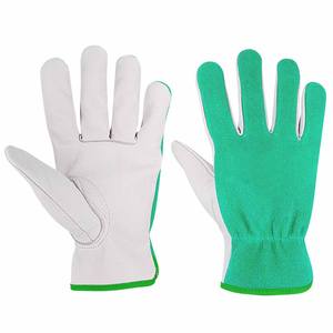 Gants de conduite en cuir de chèvre et croûte de cuir, protection individuelle résistante à l'abrasion, protection des mains pour activités de plein air et travail - Product Image 6