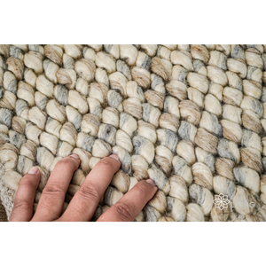 Tapis bohème en laine naturelle RTS, tissé à la main |   Tapis de sol de qualité supérieure |   OEM ODM Personnalisé - Product Image 1