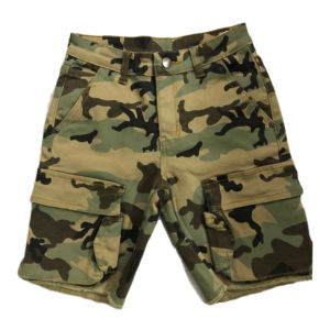 Shorts de chasse personnalisés pour hommes, imprimés numériques sur toute la surface, avec patch brodé lettre, en toile camouflage - Product Image 2