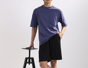 Camiseta de Verano de Alta Calidad para Hombre, Talla Grande, Cuello Redondo, Manga Corta, Oversize, 250gsm, Algodón Vintage, Corte Cuadrado, Personalizable, Transpirable - Product Image 2