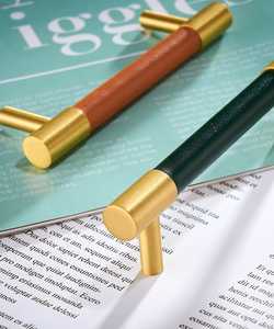 Tiradores de cuero de vaca hechos a mano, tiradores pulidos para armarios y muebles, estilo elegante de amor para cocina y armario - Product Image 4