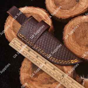 Étui à couteau en cuir véritable fait main et cousu à la main, de qualité supérieure, pour port vertical ou horizontal, idéal pour le camping en plein air, tactique, EDC, OEM - Product Image 3
