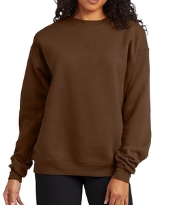 Custom Made Crew Neck Mens Vintage Winter Sweatshirts 100% Cotton Fleece Wholesale Price Best Selling <b>Brown</b> Color Sweatshirts - Product Image 3