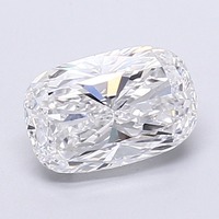 Pierre cultivée en laboratoire CVD de qualité VS2, finition excellente, pour usage en joaillerie, élégante, 1,48 carat, forme coussin longue, diamant non monté, couleur D.