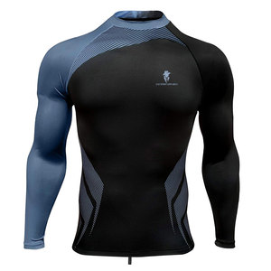 Stylish Flexible Training <b>Gym</b> Running Men Long Sleeve Rash Guard Made With Durable Material For Full Range Athletic Motion - Product Image 1