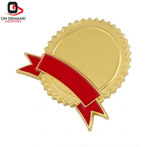 Badges d'accomplissement personnalisés brodés or avec épingle de sûreté, emblèmes de récompense et de reconnaissance pour les écoles, les clubs, les événements et les organisations – Qualité supérieure - Product Image 2
