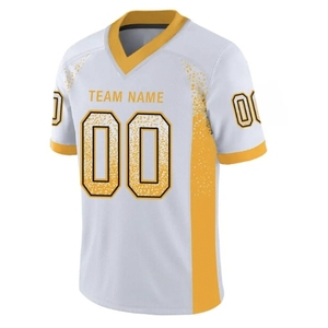 Maillot de football américain gris personnalisé pour homme, col en V, manches courtes, nom d'équipe sublimé, imprimé 00, vêtement anti-humidité - Product Image 4
