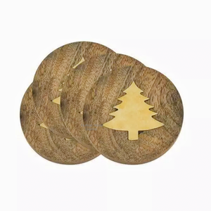 Handmade Antique Wood <b>Coaster</b> Set <b>Table</b> Decoration Wood & Resin Round <b>Coaster</b> <b>Table</b> Top Resin <b>Coaster</b> for Drink Mats & Pads - Product Image 4