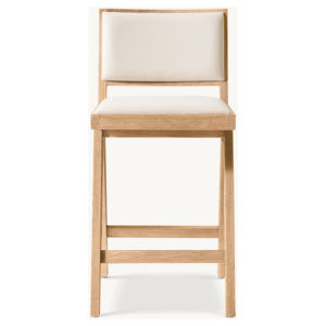 Silla de Bar Moderna de Madera de Teca Sólida, Taburete de Bar de Madera Hecho a Mano para Restaurante, Cafetería, Bar, Hotel, Proveedor de Muebles - Product Image 2