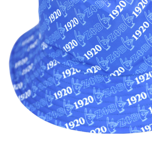 Sombrero Reversible Zeta Phi Beta, Negro y Azul Rey, de Algodón con Logotipo Bordado, Elegante, Unisex, Casual, para Exteriores - Product Image 6