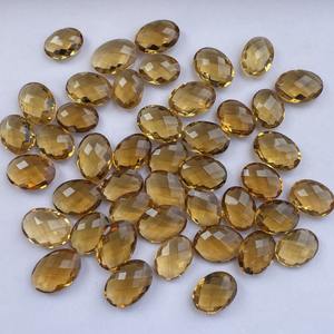 Ametista Natural Color Champaña, Corte Ovalado en Tablero de Ajedrez, Piedras Preciosas Sueltas Tipo Briolette, Suministro al por Mayor de Calidad, Joyería GRV, Certificado CNAS - Product Image 3