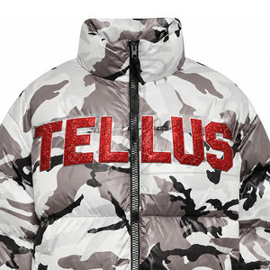 Blouson d'hiver matelassé pour homme de haute qualité, à capuche, camouflage, chaud et confortable, avec logo personnalisé, conception OEM, col montant, fermeture avant - Product Image 5