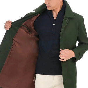Manteau Trench Classique Style Business Écologique Coupe-Vent pour Homme, Col Rabattu Long, Bordure en Fourrure, Séchage Rapide, Respirant, Élégant - Product Image 5